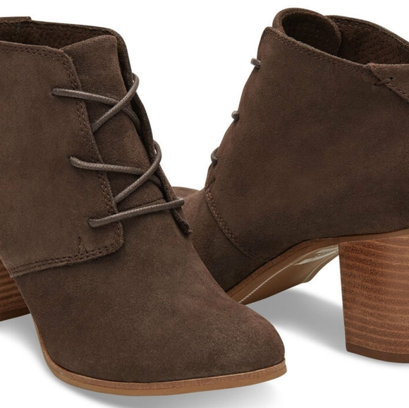 TOMS Lunata Suede Lace-up Boots - Picture 2 of 5